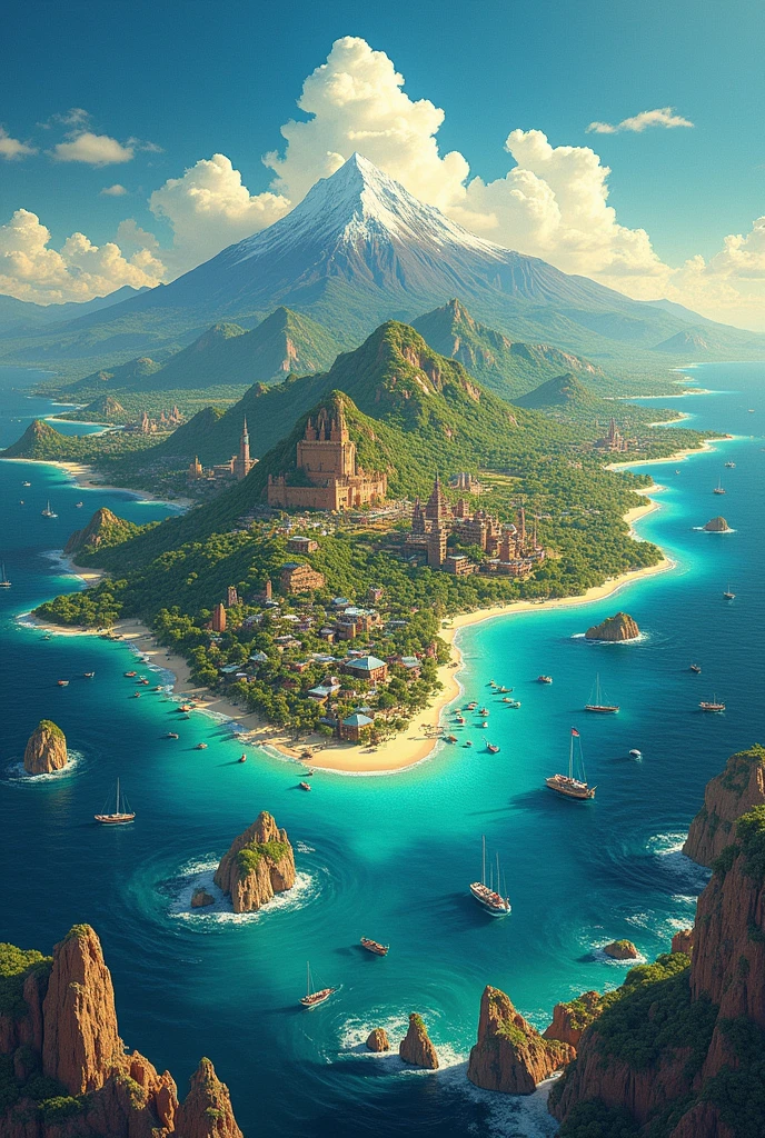 Create an image of Asia and Oceania for me to put on the cover of a geography album