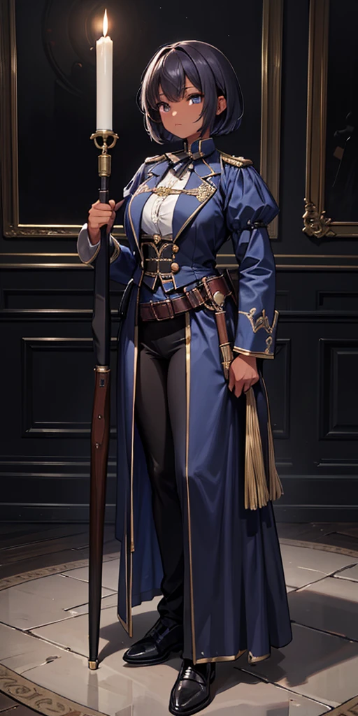 (masterpiece, best quality), intricate details, 1girl, Princess Edelgard von Hresvelg, (standing full body toe to head by wooden pole:1.2), iron collar, arms behind back, iron cuffs, shackles, bound, cleave gag
