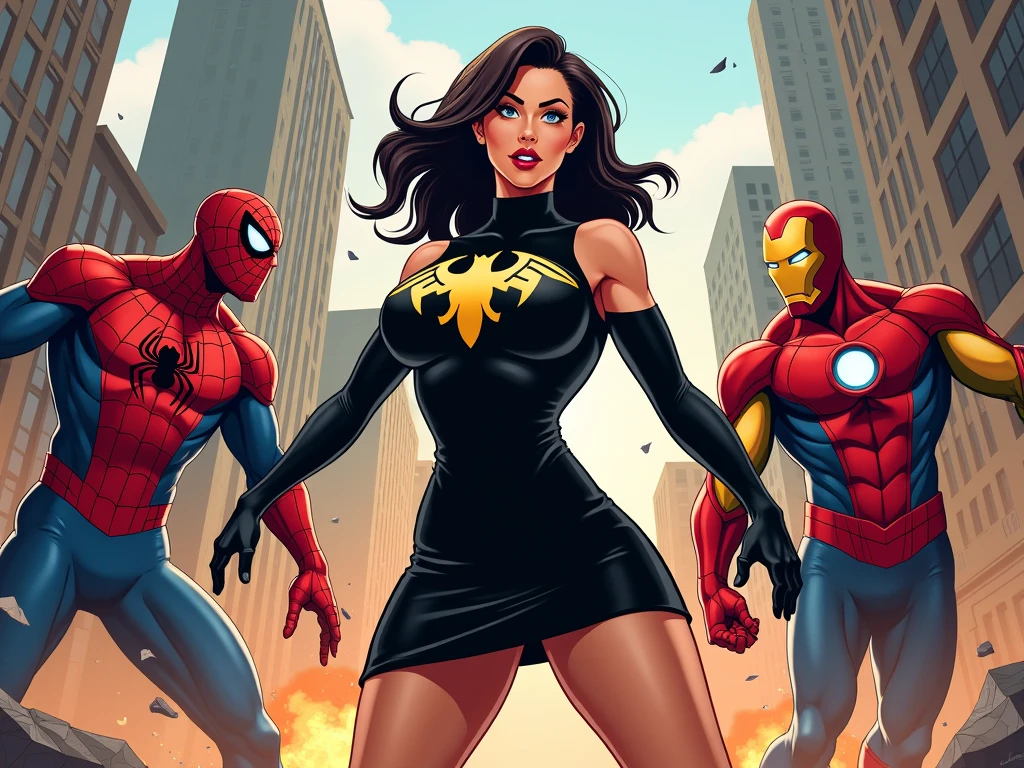 sexy giantess women in high boots stomp and crush little men under her boots make comics