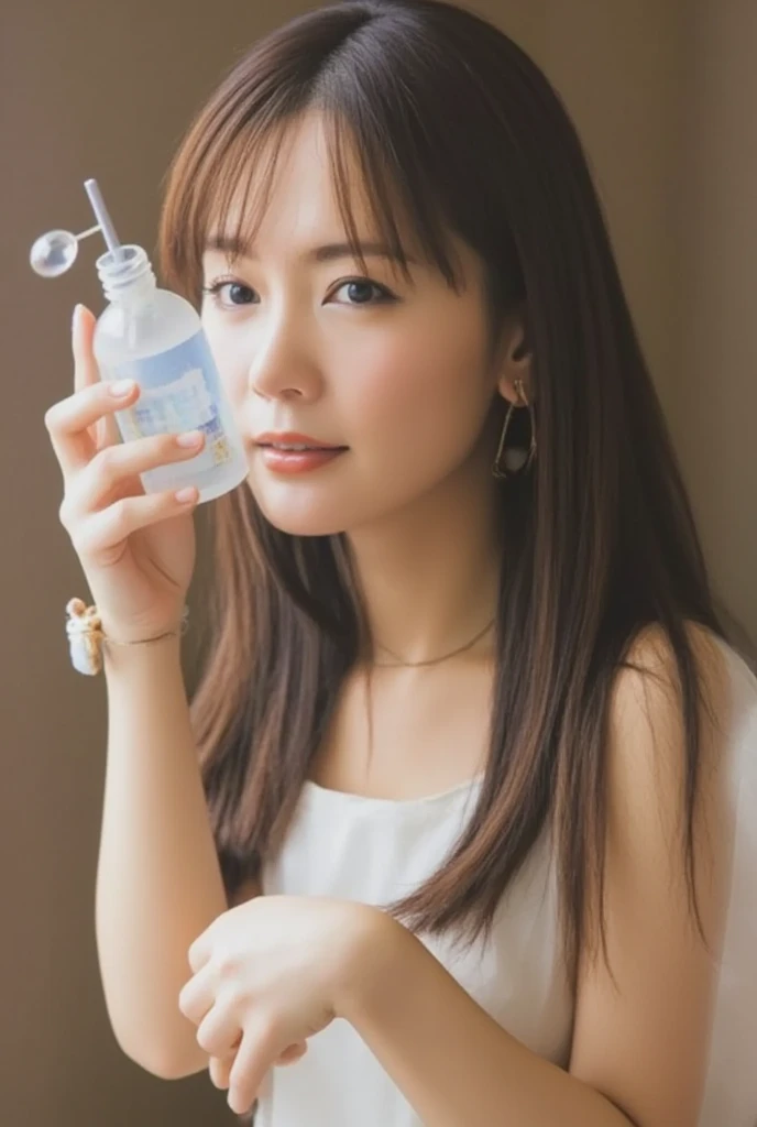 there is a woman that is holding a frisbee in the rain, soap bubble mind, wearing translucent sheet, her face is coated in a whitish, chiho, covered in slime!!, covered in water drops, her face flushing and sweat, raining!!, screenshot from a movie, character is covered in liquid, clear cute face, glass bubble helmet, soap bubble