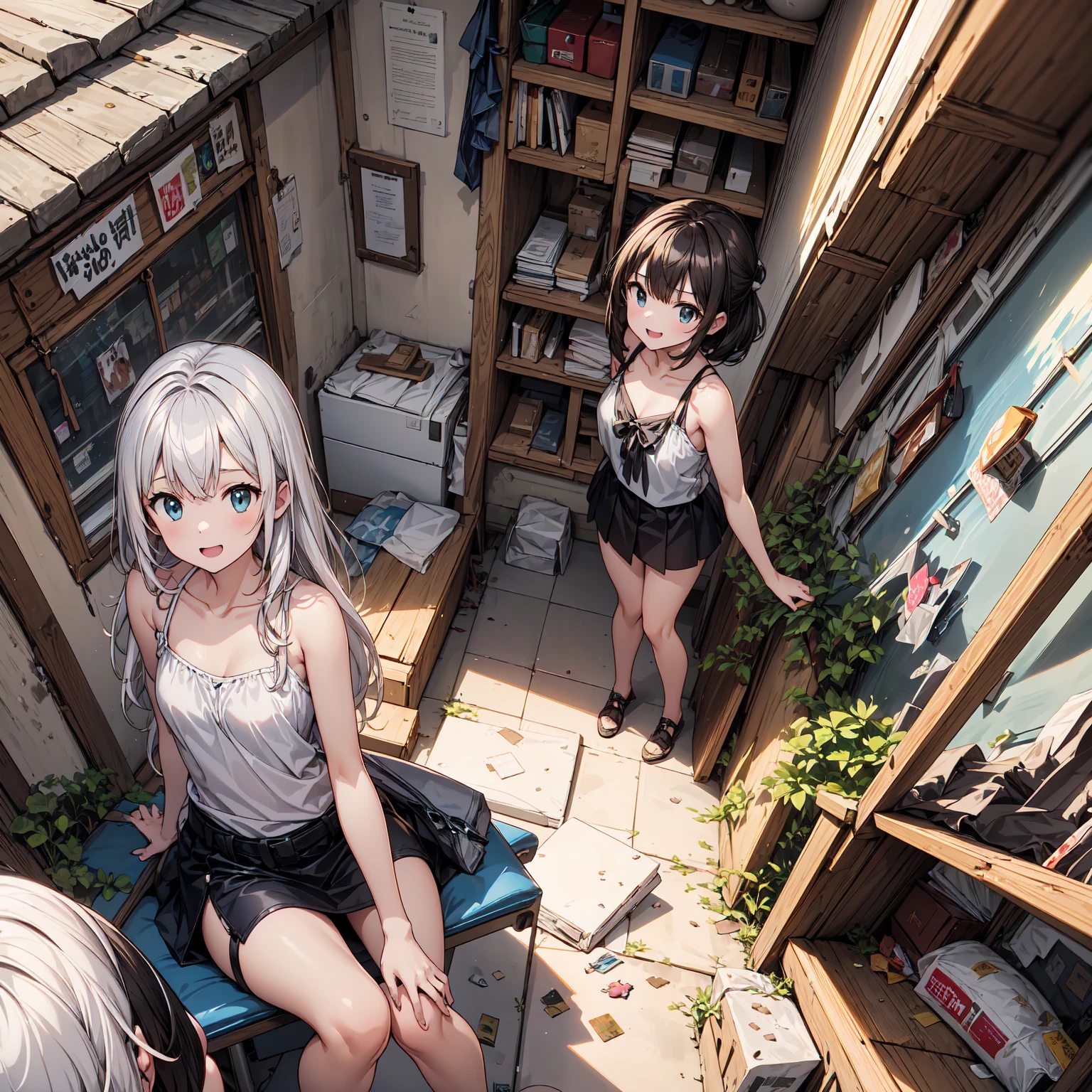 
(masterpiece、 best quality)、((3 girls、Girl in summer clothes 、 detailed face ))、smile、Have fun exploring as a group、Figure-centered composition、(Poor conditions)、( housing complex、An abandoned hot spring town 、Dark and unsanitary、Bulky garbage、Battleship Island:1.2、Stairs to the basement、 Underground Shopping Mall)、 perfect anatomy