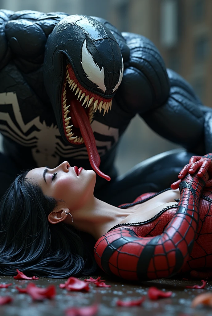 score_9, score_8_up, best quality, masterpiece, 4k, uncensored, prefect lighting, rating_explicit, very aesthetic, analog photo,explicit,uncensored,realism,masterpiece,best quality,realistic, 1 wear ball gag girl, bite marks, tifa lockhart, looking at viewer, <lora:xiaomai_XL_0_:1>,xiaomai,embarrassed,blush, bite marks, , BREAK 1boy ((venom \(marvel\), )1.2, sex, hetero,ass grab, spread anus,, nude, cum on body,
, tattoo, a red penis coming form venom's mouth, kissing,
, ((tentacles)),
<lora:Photo Style SDXL_LoRA_20r_10e_22i_nr32_a16_Pony Diffusion V6 XL:0.8>,more realistic,Ultra HD 32k,cinematic,4k,footage from an epic movie,clear focus,detailed character design,ultra-high resolution,perfectly composed,clear,breathtaking attention to detail,
<lora:neg4all_bdsqlsz_xl_V7:0.9>, <lora:sd_xl_dpo_lora_v1:1> <lora:RMSDXL_Enhance:1>,
cum, cum on body, tattoo, ((in a dark cave))