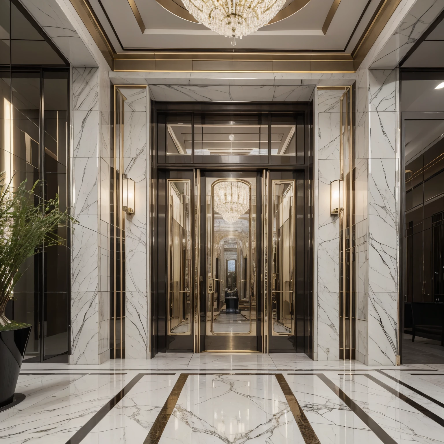 MARBLE TOWERS, "Art Deco style . geometric shapes, bold colors, luxurious, elegant, decorative, symmetrical, ornate, detailed"