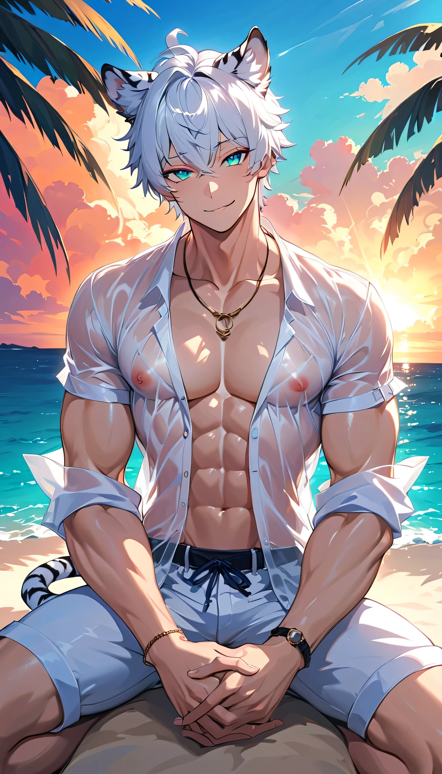 "(Satoru Gojo, de espaldas, trasero enorme, pose seductora, sonrisa arrogante, defined muscles, pecho prominente y grande, pecho musculoso enorme, musculos marcados, hombros anchos, poca ropa, fondo negro de estrellas, pecho descubierto, sin armaduras, sin tatuajes, SIN PANTALONES, sin armaduras doradas, pose sexy, poca ropa, tetas grandes, cuerpo sudado, piernas musculosas, tocandose las tetas de hombre, entrepierna marcada, gran pene, trasero enorme, VENAS MARCADAS, CUERPO MOJADO, con licor en el pecho, con crema en el cuerpo, en el fuego, mucho Fuego, sin lentes de sol, que se muestren sus ojos azules)"