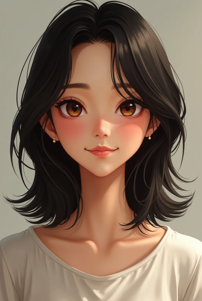 Normal Avatar A more realistic avatar of a brown girl, with normal eyes , black hair ...