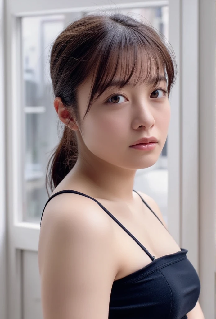 (8k,   RAW Photos,   best quality, masterpiece: 1.2), Super detailed,    there is a sense of super resolution when you open your eyes, (Actual Photos: 1.37),   high-res RAW color pics ,   professional photos,   Official Art,   high resolution CG Unity 8K wallpaper , Beautiful Japanese woman, {20} age,   high definition face,   very detailed eyes,   very detailed skin for short stature ,  Very detailed nose, Highly detailed mouth, perfect anatomy,    highly detailed background  , {{{非常に詳細なbikini}}},  {{{Highly detailed chest}}},  one girl  , Idol,   REALISTIC BODY  ,   Big Breasts ,  white skin,  pubic skin, A rich body, gentle waist  , Cute body, brown hair, {short|length} hair, ( short bang :1.2),   cute face,   faint smile  ,   realistic face, {{{ swimsuit, bikini, nsfw, naked, naked足}}},  single female earrings,  The camera in front of the gauge,    standing figure  ,  Dynamic Lighting, {whole body}, {{ detail focus foot  , whole body, Front View}}