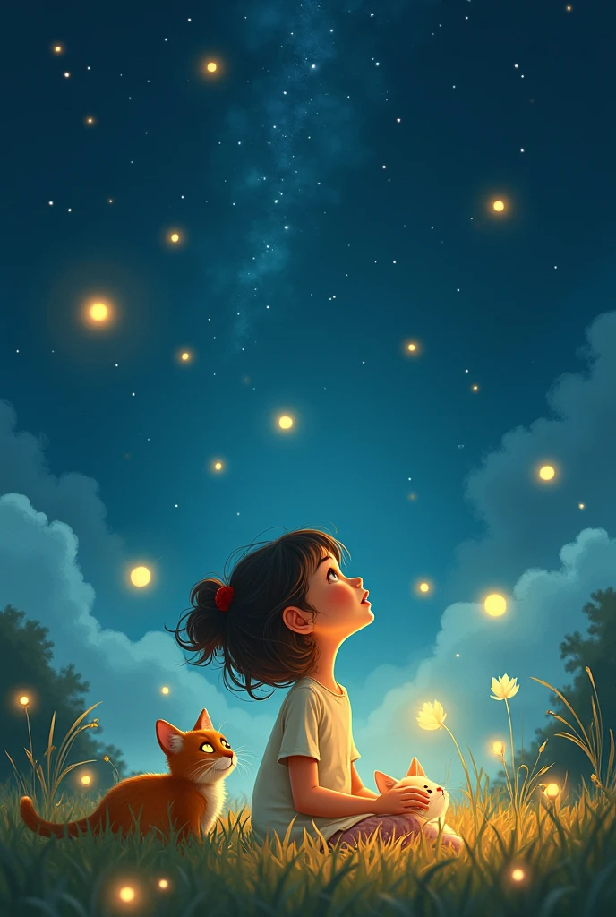 The little girl blew gently, let the firefly fly back into the dark automatically. And in Mei-Ling's heart, A new light source is ready, light the way for her to move forward.