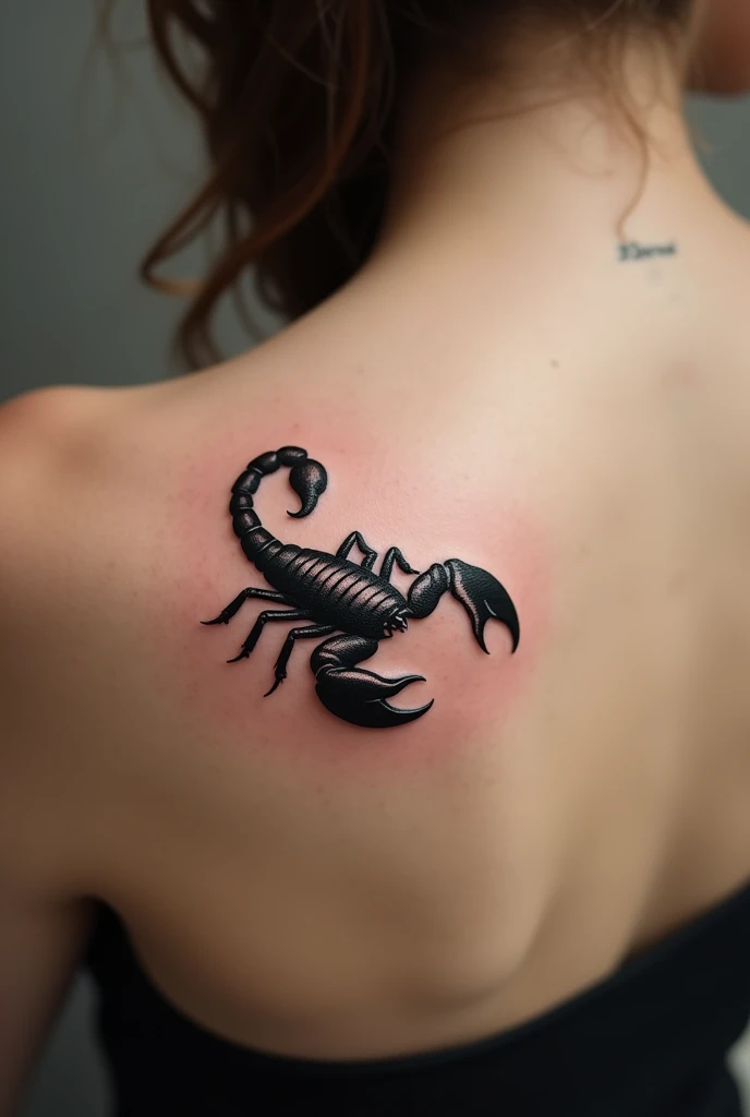 Prompt to generate a realistic image of an extremely attractive woman, exotica, big curves, modeling, sneaking your hands behind your body or between your horse, with some tattoos, empowered and playful.