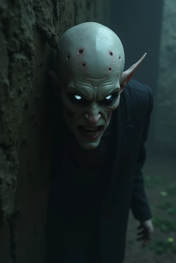 Pale demon, Distorted, silver eyes, Peeking .