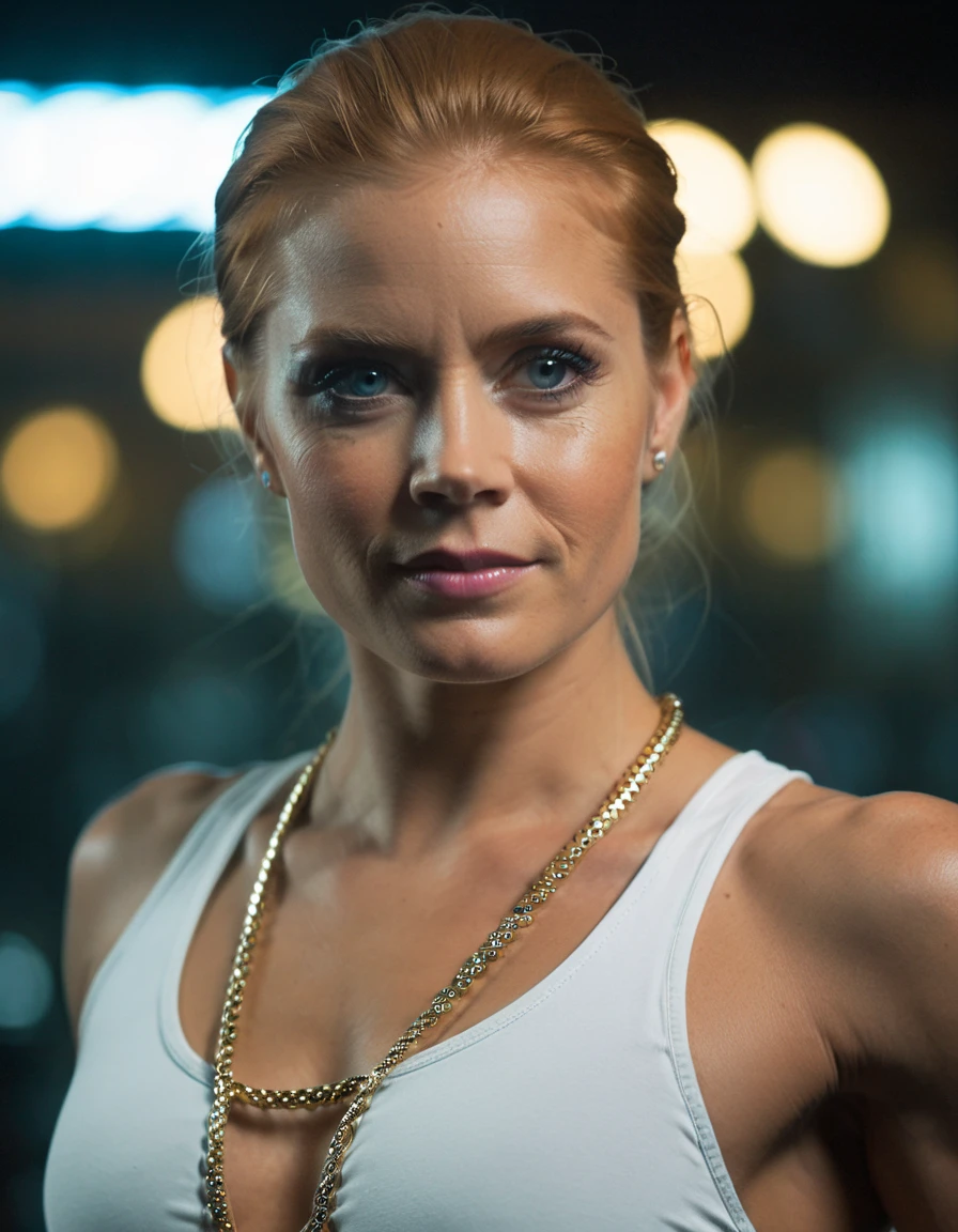 cinematic photo professional fashion close-up portrait photography of a beautiful (((ohwx bodybuilder woman))) at __place__ during __timeofday__, Nikon Z9 . 35mm photograph, film, bokeh, professional, 4k, highly detailed