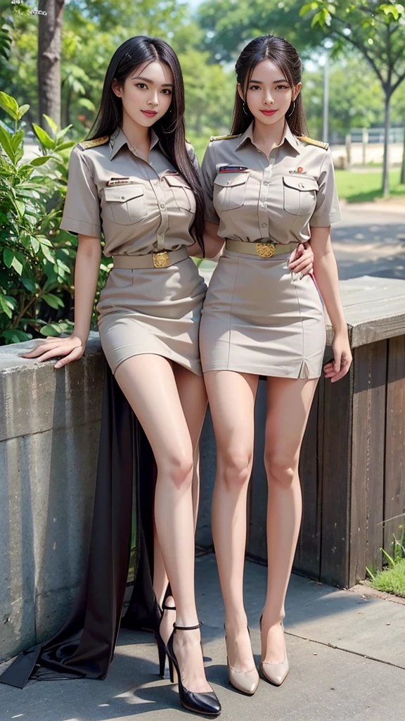 2girl, 2 girl, waist up, concept art, [shu qi:Park Ranger:1], grabbing vagina, masturbating touching her breast naked her vagina no panties, Ruff, Anklet, Makeup, loop lighting, 80mm, official art, unity 8k wallpaper, ultra detailed, aesthetic, masterpiece, best quality, photorealistic, vibrant