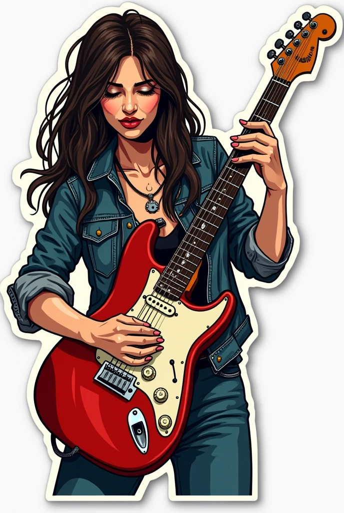 sex drugs and rockandroll, rockguitar, (naked boobs), poster, logo, circle, inkspatters, watercolor painting, brushstokes, minimalistic art
