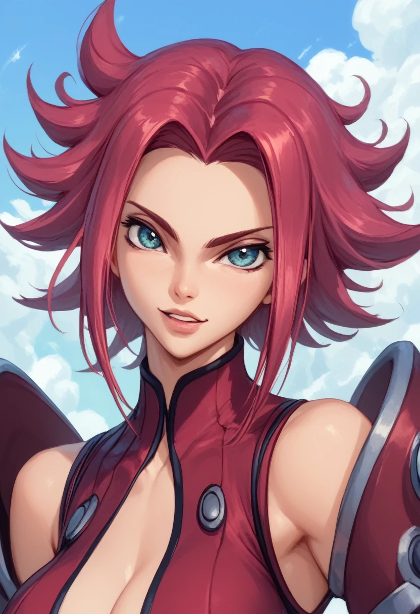 Kallen big boobs,  short red hair