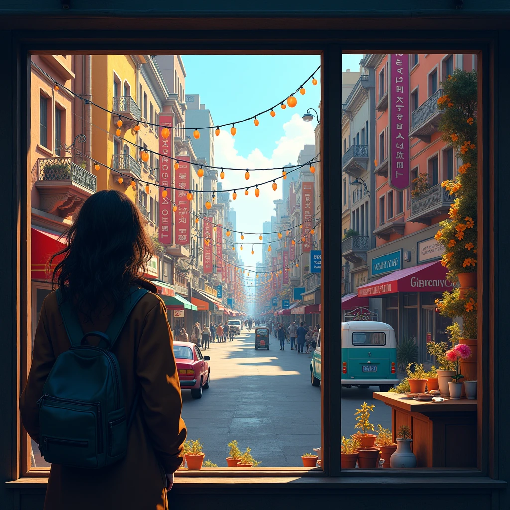 Vibrant colors, flou artistique, light leaks, Ambiance onirique, experimental charm, attrait nostalgique BREAK color field painting, Large expanses of colour, expressionnisme abstrait, audacieux teintes, emotional impact, atmospheric depth, approche minimaliste BREAK, Une belle fille, UHD (ultra details) Regarder le spectateur en tenue de ville de style hip-hop, different, colourfull, long, Highly colored hair 🌈, dark garments, White stardust on dark parts, absurdes, high resolucion, Ultra detailded, (1fille : 1.3), Vibrant colors, flou artistique, light leaks, Ambiance onirique,