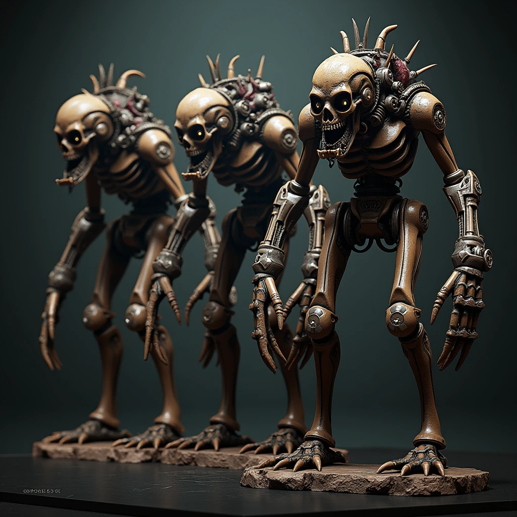 make an 8k image of a monster (full body humanoid), (where its skin is made of black slime), (in place of its face a smiling skull), (it has four muscular arms also made of black slime), (with spirits around you that make up just your body)