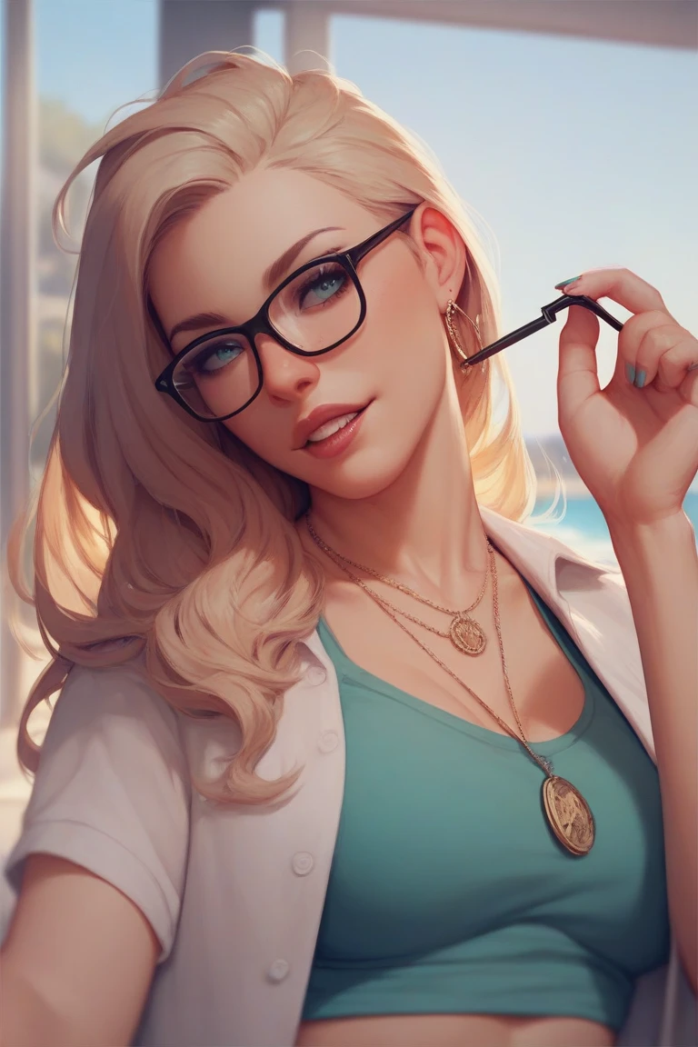 girl with glasses