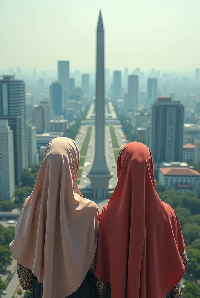 Two paralyzed women hijab in wheelchairs, both wearing black pantyhose and red lipstick, are on the street deformed legs