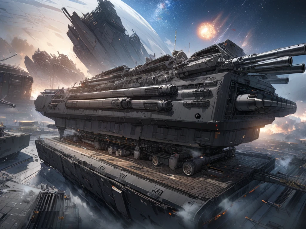 a ((vtnktnk tank):1.0) acting like a space ship orbiting saturn and engaging turbo boost , dslr, 8k, beautiful, (perfect faces), hyper realistic <lora:vtnktnk_SDXL_v1_32-000015:1>
