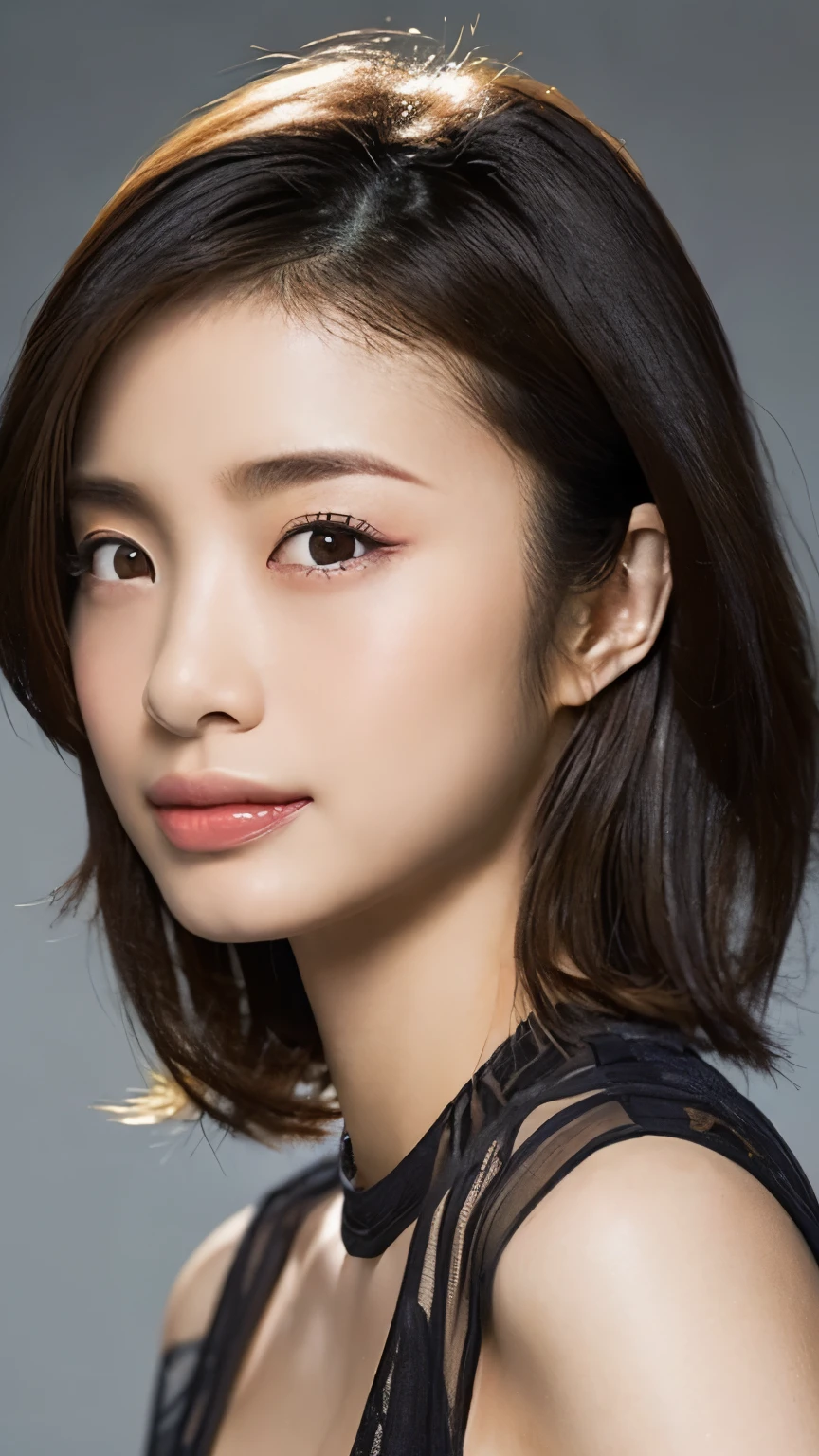 (masterpiece:1.2), Super detailed, ultra high resolution, (Realistic, photo Realistic:1.37), high-definition RAW color photos, professional photos, dramatic lighting , sharp concentration:1.2, ( high definition face and skin texture, Beautiful eyes, Glossのある肌, Glowing Skin , Glowing Skin , shining face , Gloss, oily skin , Oily face, oily skin , Oily face, 強いGloss), perfect anatomy, highly detailed background , 1 female, 30-year-old woman, comet , (Lost weight:1.4), ( flat chested:1.3),Poster, Volumetric Lighting , in the dark , Deep Shadow, Discreet key, close, (((Squint your eyes:1.5、 ahehe:1.5, open lips))), (Formal attire:1.4), sexy、nsfw, Straight Bob Hair、Beautiful Hair、 review、Attractive face
