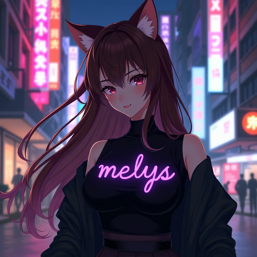 black hair, female, fox ears, twin drills, solo, smol, pink eyes, massive breasts, very long hair, wear open cut black tight tank top and pink leggings, masterpiece, ultra high quality