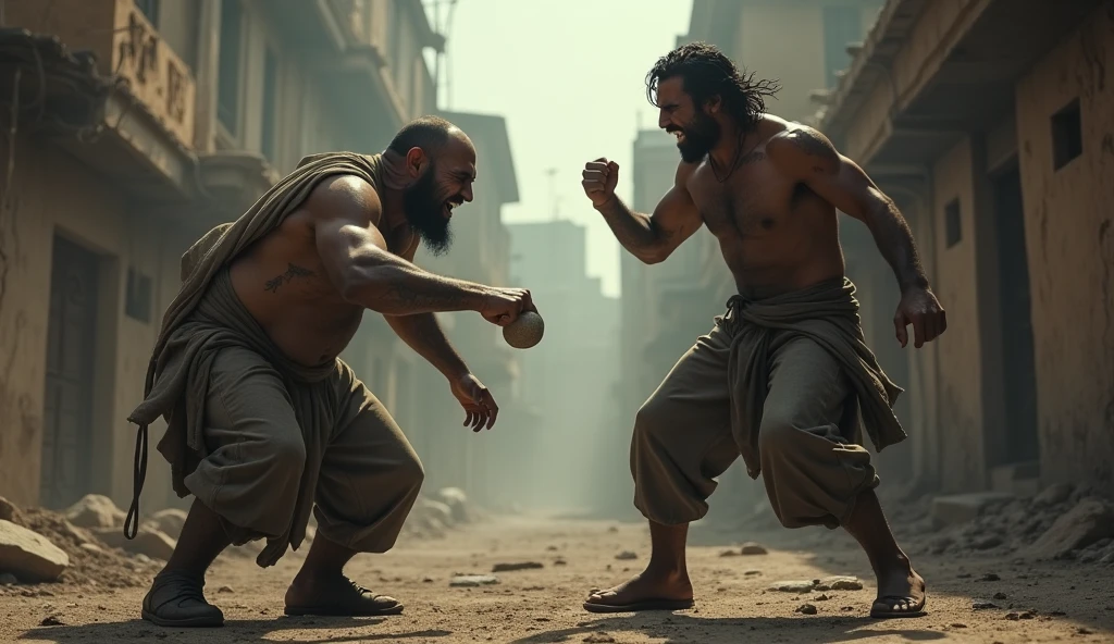 A public man killing a Hindu using sword