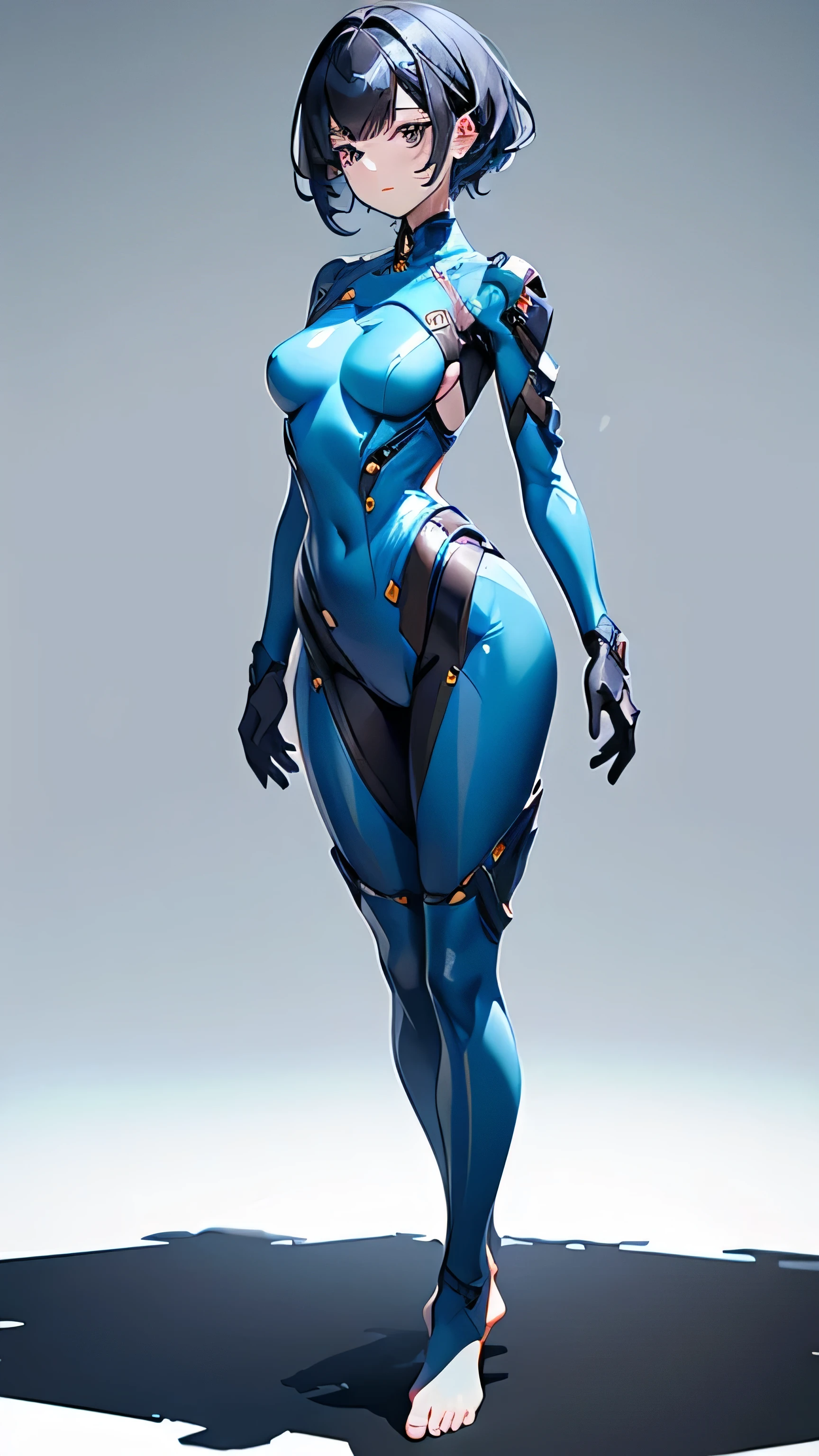 (masterpiece),(Full Body View),(Scarlett Johansson),(Short Platinum Blonde Hair),(Detailed Ass),(Detailed Green Eyes),(Detailed Nose),(Detailed Lips), toned back, wide hips,(Detailed Thighs),(Athletic Figure), Confident Stance: Standing tall and proud, Black Widow's tight suit contours to her body, showcasing the roundness of her buttocks. With her hands on her hips and a self-assured expression, she exudes strength and poise as she looks back over her shoulder