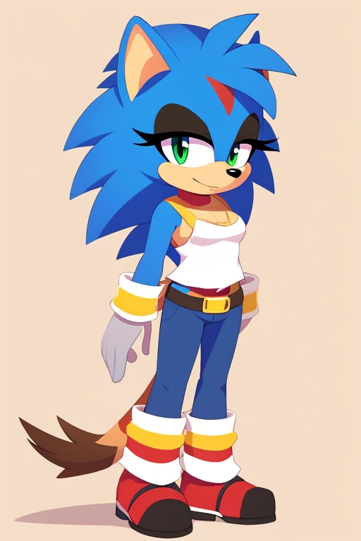 Female furry mandrill fluffysonic style