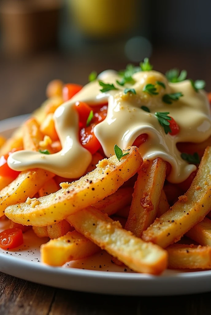 The perfect salchi french fries