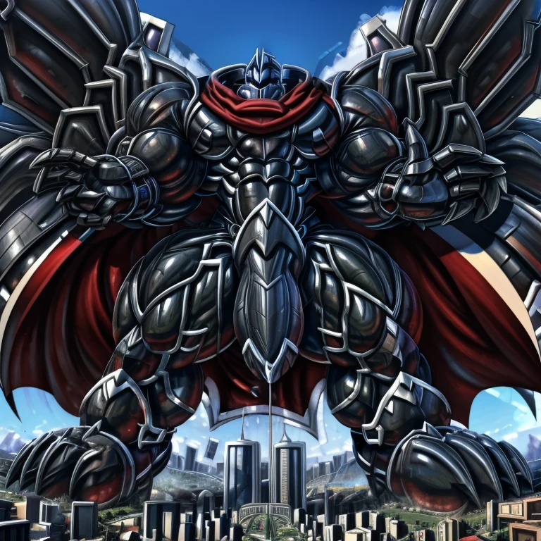 - masterpiece. official art. 8k. best quality. detailed full body. full body.
- black latex muscle suit. Extra latex Muscle Suit. The entire body, including the face, is black.
- Extra latex Muscle Suit and zekrom fused.
- He with 4 arms.
- large muscles,  big muscle, huge muscles,  massive muscles,  glistening muscles, bulk up.
- dominating Extra latex Muscle Suit. He has long legs.
- wearing a full-face helmet. helmet is jet black.
- focus GIANT mechanical Muscular Extra latex Muscle Suit is trampling the city. Looking down. macro. stomp. Low-angle perspective. emphasizing the immense size.
- Spread wings. It has wings. black have big wings.
- The nails are sharp. The nails are black. There are five fingers.
- The toenails are sharp. The toenails are black. There are five toes.
- He is wearing boots. He is wearing gloves.
- black color hyper penis. hyper black penis. big penis.
- (BlackKnight_fe, Armor, Cape, Helmet.) (The cloak is black on both sides,)
- There are no nipples. no pink.