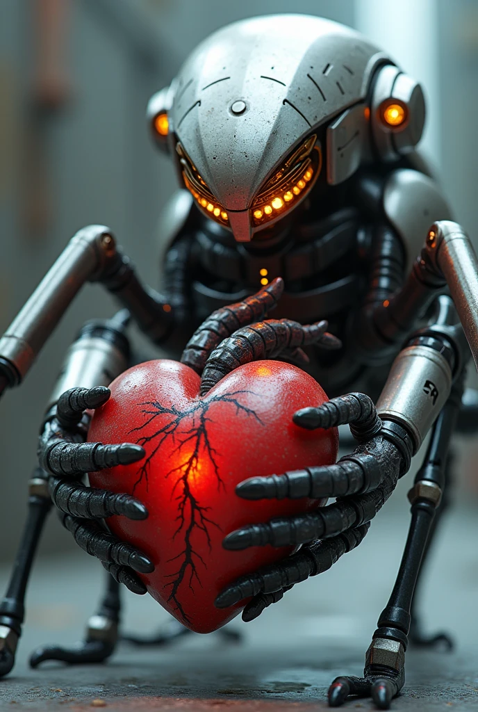 (dissection:1.3) of a (damaged:1.2) (machine:1.1) with white hair and beautiful detailed red eyes, she has a (mechanical (heart:1.1):1.1) and a (dirty face:1.2), with exposed wires and tubes, internal mechanical parts exposed from injury and short circuit, suffering heavy damage, being disassembled, natural light, light tracing, intricate circuitry, illustration, 8k wallpaper, super detailed, full body portrait,, masterpiece, best quality, intricate detail, absurdres, chromatic aberration, depth of field, professional photography, soft lighting, tone mapped, highly detailed, sharp focus, dramatic lighting, intricate details, cinematic, 8K, incredible shadows, realistic, (highly detailed background:1.0)