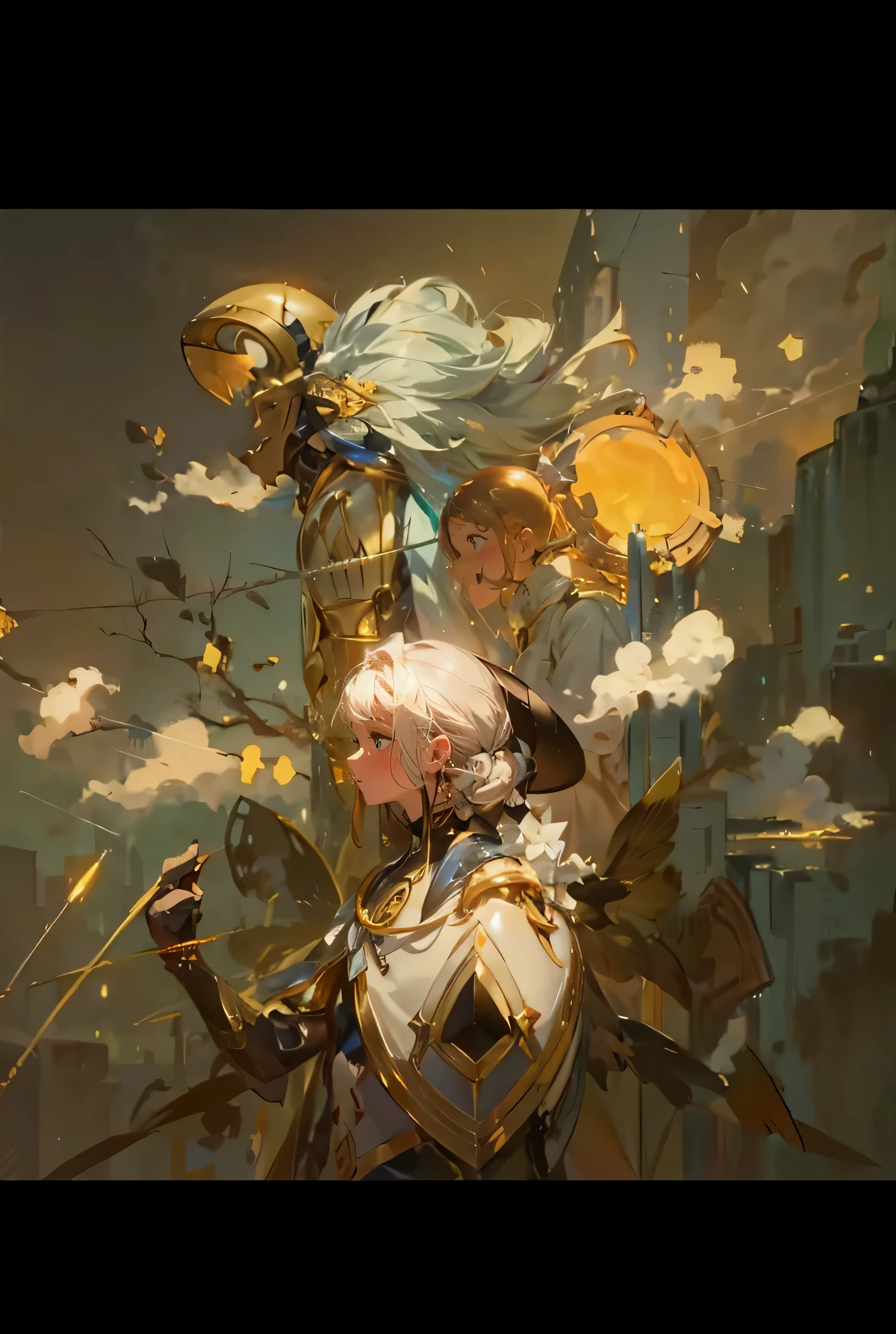 Anime - style image of a man riding a horse with a sword, Casimir art, Genshin, detailed key anime art, high-detail official artwork, clear and clear RPG portrait, gray-haired god, muscles, nudity