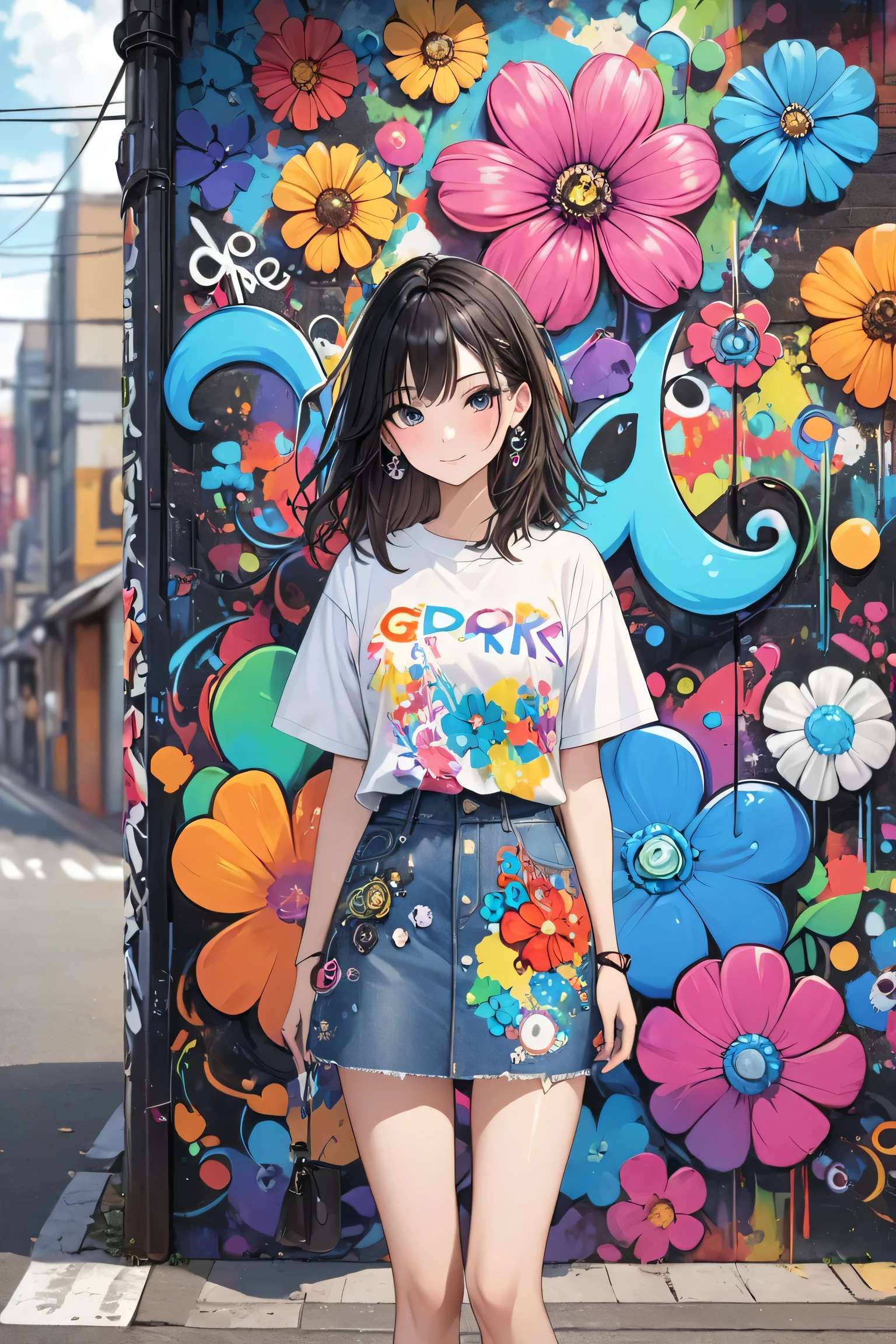 Anime girl with orange earrings and pink shirt posing for a photo, Ilya Kuvshinov. 4 thousand., digital art Ilya Kuvshinov, Ilya Kuvshinov style, art style : Ilya Kuvshinov, Ilya Kuvshinov landscape, anime style 4 thousand., breathtaking Ilya Kuvshinov, anime style. 8 K, digital anime illustration
