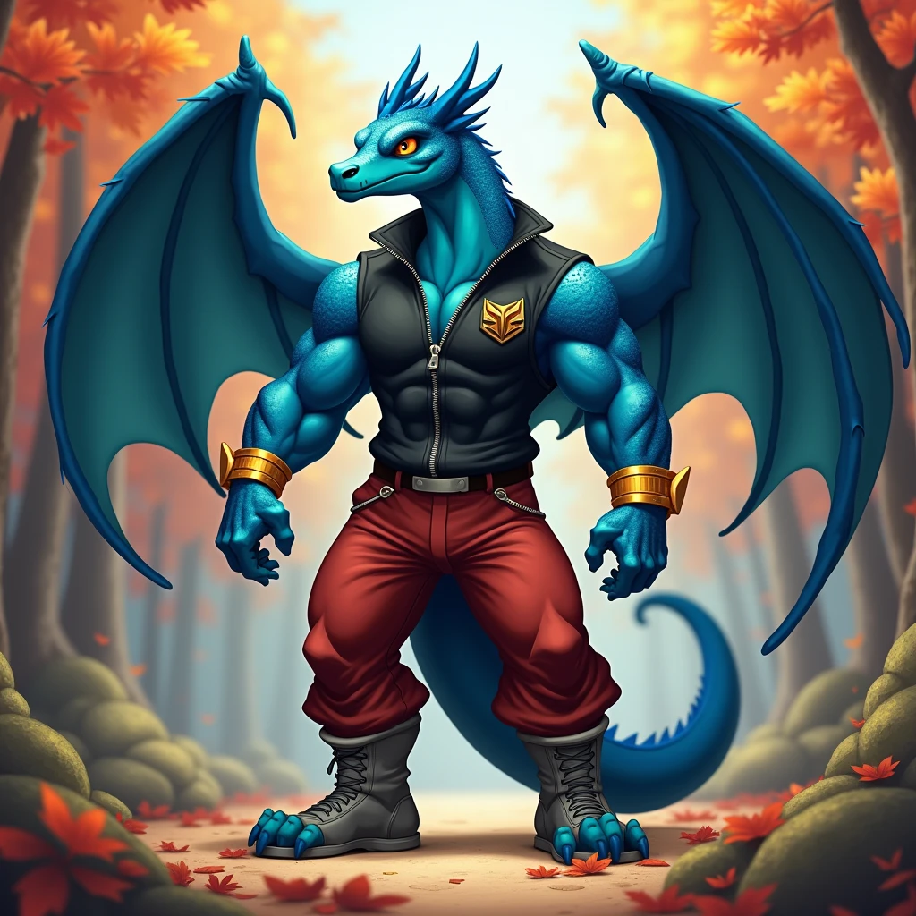 EXveemon, wings, nipples, cyan body, smug seductive face, topless, big bodybuilder body, muscular male, muscular, detailed muscles, detailed fur, bright fur, bright body, night, bulge, detailed face, high detailed, high resolution, underwear, high quality, detailed eyes, detailed background, forest background, detailed muscular abs, huge muscular pecs, huge muscular biceps, thick muscular thighs, anthro, loincloth, male, manly, masculine, full portrait, by bomb, by chunie, by bruteandbrawn, by personalami, by kenket, (intricate, high detail, film photography, soft focus, RAW candid cinema, photorealism, realistic, photorealistic, analog style, subsurface scattering, masterpiece, best quality, ultra realistic, 8k)