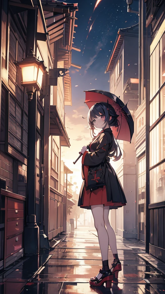   anime girl  with red umbrella in front of a building, Gwaiz, Onmyoji,   anime girl , Burning, Reimu Hakurei, from arknights, dragon, (  anime girl ), Nightcore, shikishi, beautiful   anime girl , Anime Women,  ayaka genjin impact , Jan J,  extra ,  Animation Art 