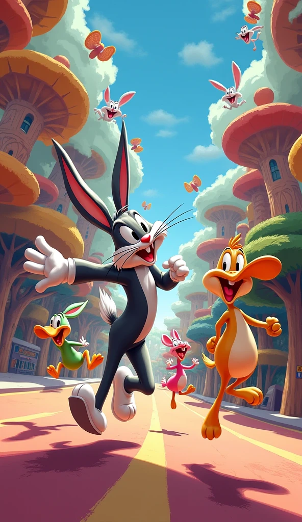 (photorealism:1.2), bugs bunny and marvin martian