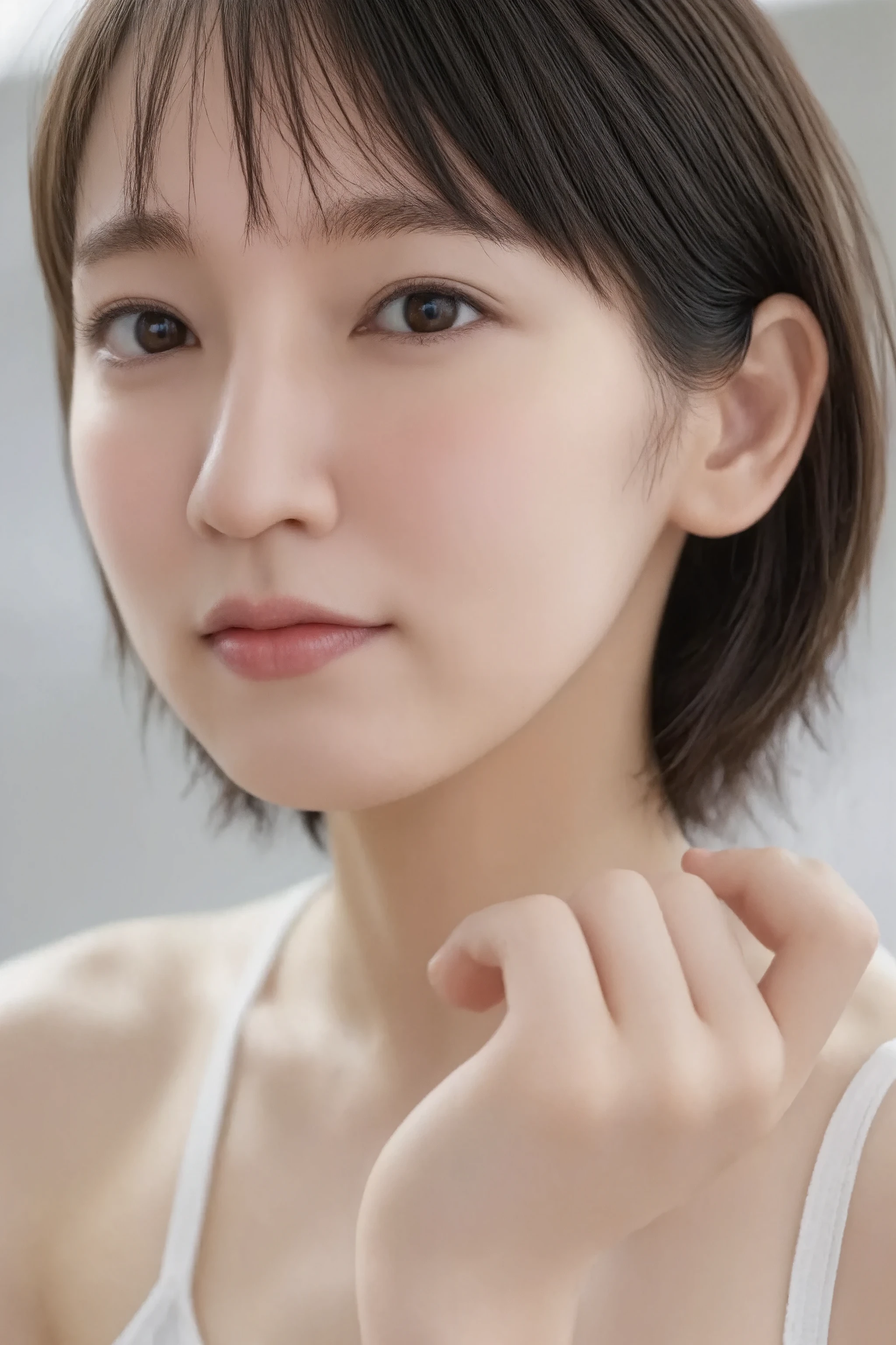 (Best quality, 8k, 32k, Masterpiece),(Realistic: 1.5),riho yoshioka:2.5,eroticism:2.3,elect nipples:2.9,spread pussy:5.2,flushed cheeks,medium breasts,pussy juice:2.3,straight long hair,stand upright:5.0,pubic hair:5.1,great laughter,(sexy lingerie:3.2),(small size lingerie:3.2),30 years old