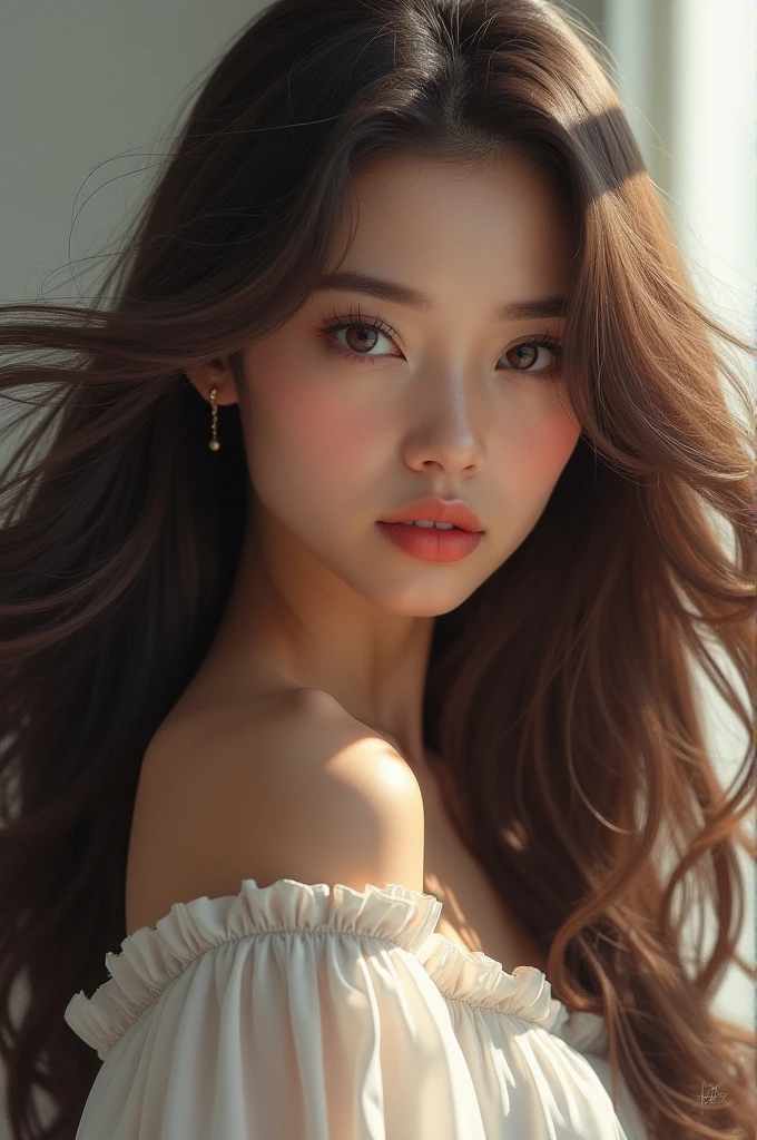 Body portrait, 8K, thin and beautiful eyes, Dindal effect, masterpiece, top quality, high quality, high resolution, very detailed photo, (natural skin texture, fine skin, hyper realism, super sharpness), high detail skin, (very fine, fine skin texture, intricate details, beautiful face, (realistic face), realistic eyes, beautifully detailed eyes, realistic skin, beautiful skin, surreal, very detailed Golden ratio, smiling eyes, ((night moonlight background) )), body portrait, G cup, big breasts, huge breasts, big breasts, glamorous, sexy knit dress,