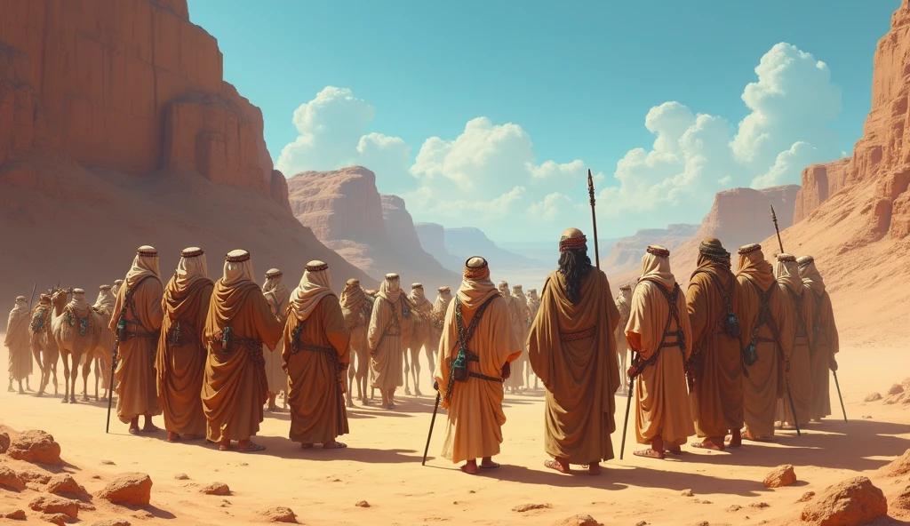 Forming tribes in the Arabian Desert.  Old Testament