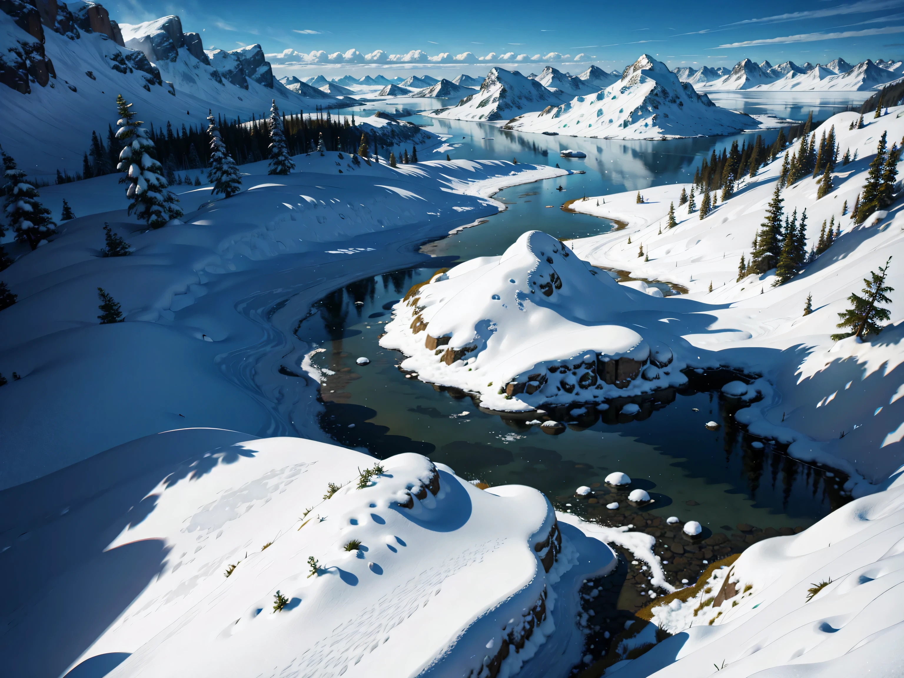  NORDIC LANDSCAPE, MOUNTAIN AND SNOW 