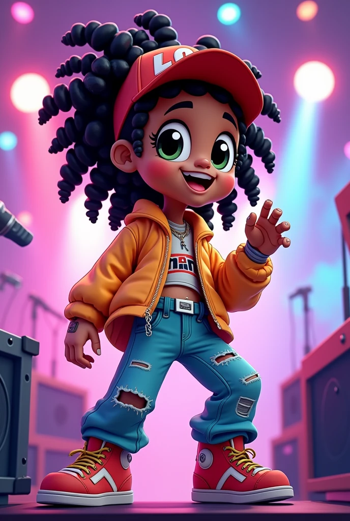 A African American rapper name Lil nunes he as dreads he is 11 year old 