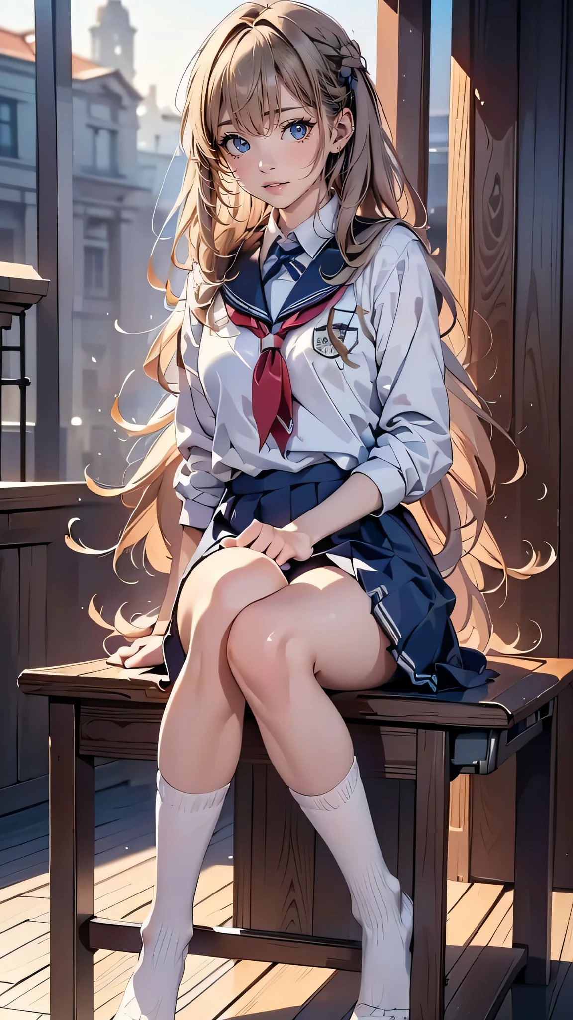 (masterpiece, highest quality), (High resolution, detailed),anatomically correct,4K,8K,
anime, line drawing, flat shading,depth:1.5,

alone: 1.2, woman,(detailed face:1.2),(fine hair:1.2),,(fine eyes:1.2),
(school uniform: 1.5), baggy socks,
(beautiful feet: 1.0),(unmanageable hair, hair with volume),

squat sitting,
night,