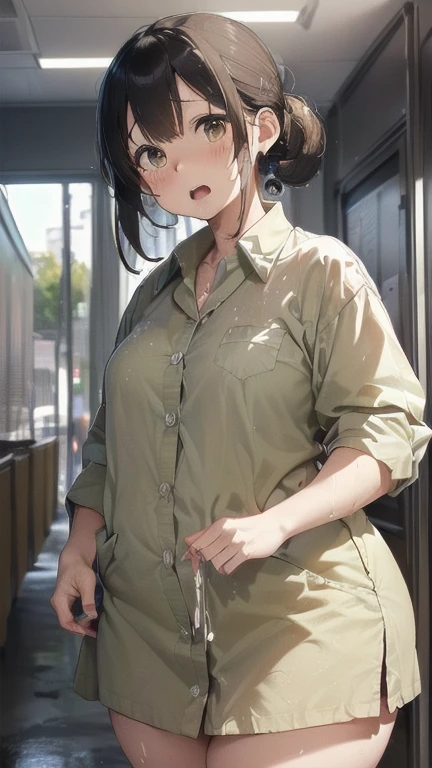 (must be follow these prompts:2.2),masterpiece,best quality,extremely detailed,(in her clothing:3.0),(in her formal styled business suit clothing:2.6),(adorable expression:2.5),(usual face:2.2),(displayed one girl on single picture:2.4),(black hair:2.1),(A short, slightly plump new employee in a business suit working in modern Tokyo:2.2),(The new employee is short and wears a business suit that looks ready to burst.:2.1),(A cute moan like a young girl:2.1),(The new employee was covered in very light amber-colored semen that had soaked into his clothes.:1.9),(The new employee is wearing a business suit that has been stained with a slightly brownish-yellowish stain from a previous .:1.8),(The new employee's breasts, covered by her business suit, are bulging out due to her strong sexual desire.:1.9),(Lewd love juices dripping down the inner thighs of his dark grey trousers:2.1),(in her clothing massively ejaculated:2.6),(in her clothing over and over again ejaculated:2.4),(seminal frousy girl:1.9),(in her clothing unbelievably ejaculated:2.4),(men's elected twangers were inserted her:2.3),(in her clothing massively ejaculated:2.2),(A new employee with a plump, round body:2.3),(she was already stroked up to the depth intervaginal sensual spot:1.7),(notably buldged up her inner labia majora:2.6),(A young, shy moan:1.5),(having big breasts in her clothing:2.5),(A new employee with a very innocent look while working in the office:2.3),(The new employee is short but has a slightly plump body.:2.1),(The crotch of his dark grey trousers is heavily discolored with love juice stains.:2.5),(The new employee is convulsing and dripping love juice from her pussy, which is hidden under her pants.:1.8),(The new employee's dark grey trousers, tightly encircling her plump thighs, are damp with lascivious secretions.:1.9),(The new employee endures the slush between his legs by keeping his dark grey trousers on tight.:2.5),(The corner of a young girl's body々A new employee whose entire body was toyed with by the lewd urges that wriggled wetly.:1.7),(A new employee who is always holding his crotch over his dark grey trousers:1.7),(A moan filled with childish embarrassment:1.5),(The new employee's suit-covered breasts and nipples are bulging with lust.:1.8),(The new employee's lewd body beneath her clothes is swelling slightly with her lascivious reaction.:1.6),(The new employee works very diligently.:2.5),(The new employee has short, thick legs.:2.2),(first time々New Employees:2.2),(she looks like japanese idol:2.3),(The dark grey trousers are made of a durable fabric that will never tear.:4.3),(Her bursting breasts are completely hidden under a dark grey office suit:2.4),(she looks like a lolita:2.0),(All of this happened to the new employee himself, not anyone else.:2.1),(Slimy semen was leaking from the crotch area of his dark grey trousers.:1.6),(tough business suit:2.2),(Make sure to depict the face:5.3),(Calm expression:4.3),(Innocent face:3),(The story focuses on just that one new employee.:3.3),(The only characters that appear are the new recruits.:4.2),(Portrait Style:5)