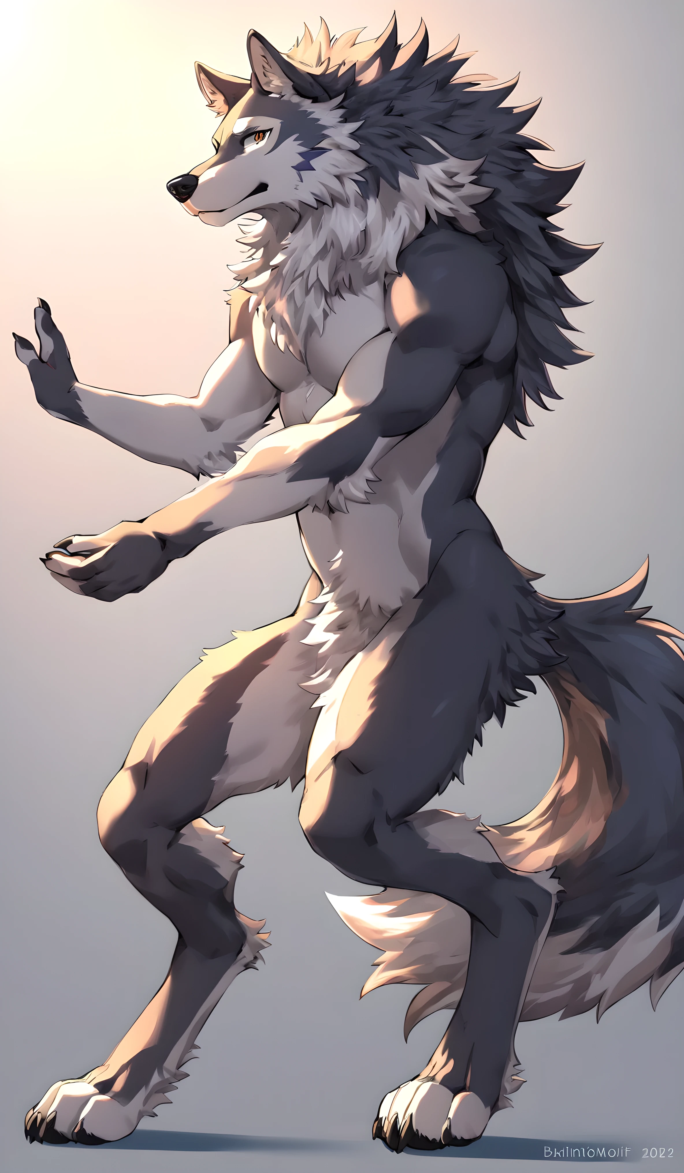 male, obstagoon, dat ass, big butt, nude, looking at viewer, smirk, arrogant, smug, conceited, teasing, showing the butt, against the wall, pose, sexy, pinup,