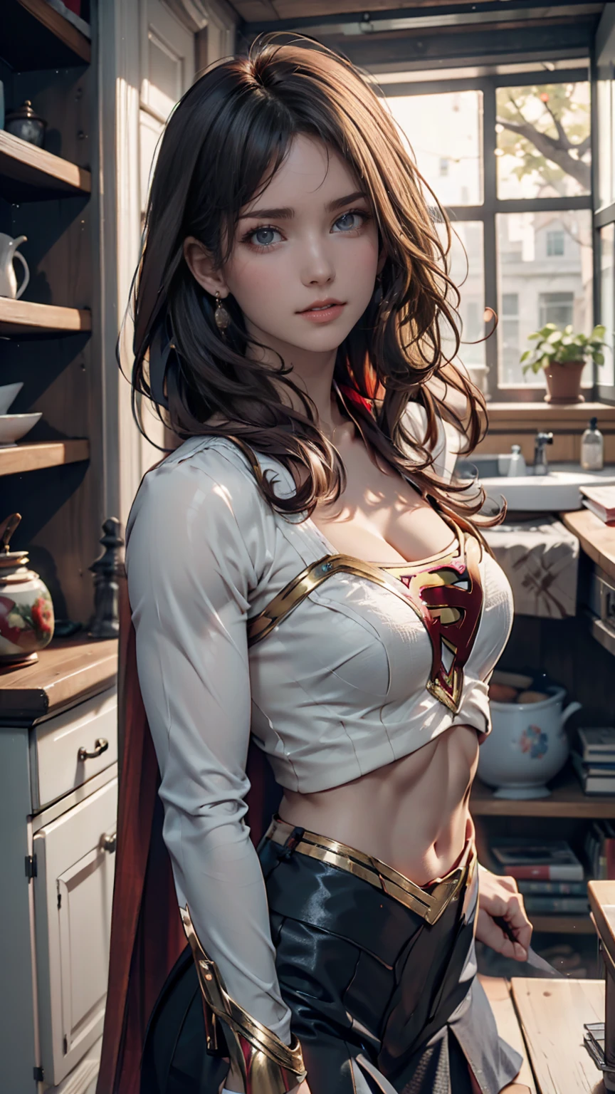 24-year-old woman、Attractive Young Woman, (Beautiful Face:1.1), Detailed eyes, Seductive lips, (eye make up:1.2), (Medium chest:1.0), Santa Claus costume(Mini length)、Large white cloth bag(A lot of presents)、In the living room with a fireplace、sit deeply on the sofa、Stretch your legs(relax)、Watch TV shows