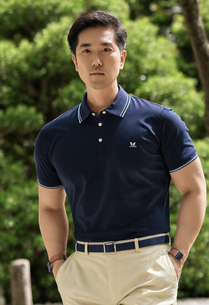 Orimura ,man  ,  man wearing navy polo shirt