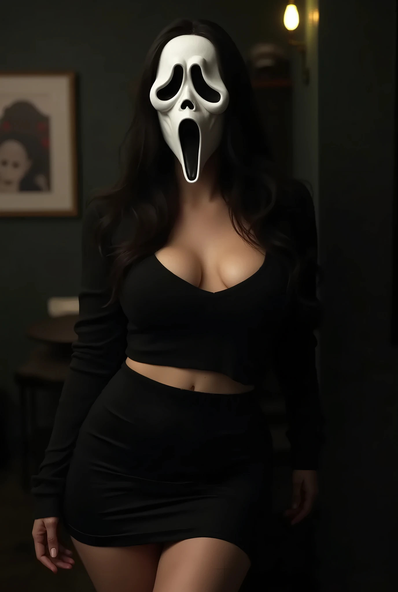 Hallowen, espirito se fantasiado de bruxa, large breast, fantasma vestindo roupa de bruxa, medo, terror