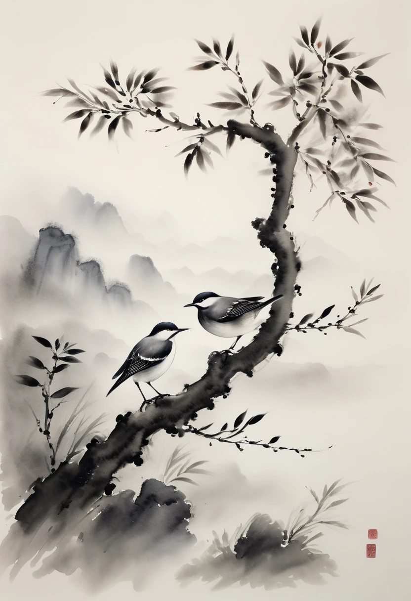 (best quality,highres,masterpiece:1.2),ultra-detailed,ink painting ...
