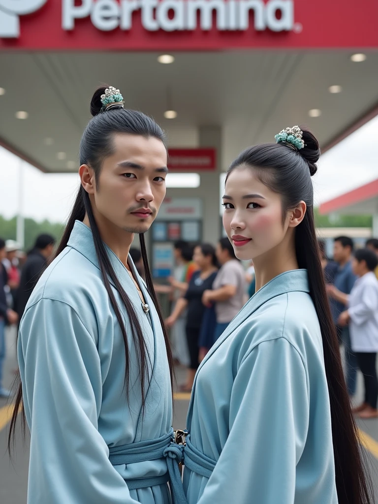 Chinese Ancient clothing boy and girl