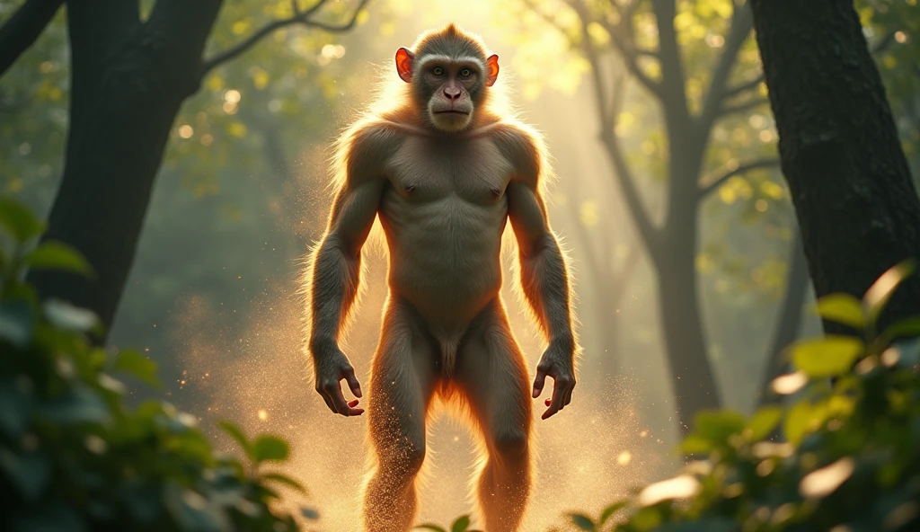 (an albino chimpanzee with red eyes:1.1) hugging a tree trunk during the late afternoon, (sunset:1.1), (melhor qualidade,4k,8k,high resolution,obra de arte:1.2), ultra-detalhado, (realista,photorealista,photo-realista:1.37), HDR, (arte conceitual:1.1), cores vivas, (esquentar,em tons de laranja:1.1) lighting

