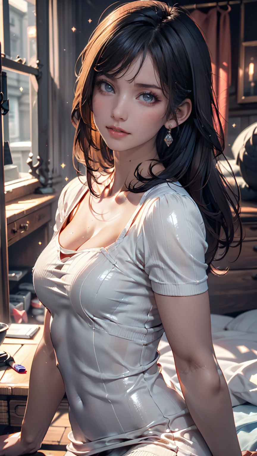 The hug is coming, One girl, alone, Gray background, Medium chest, dress,
